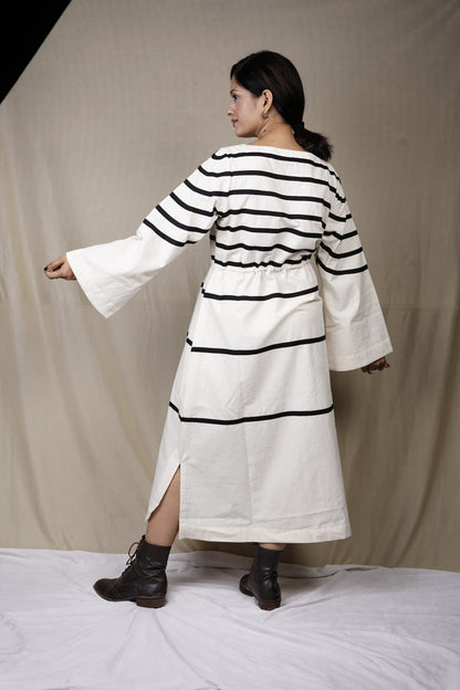 Stripe applique dress